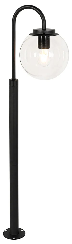 Moderne lantaarn zwart met helder glas 104 cm IP44 - Sfera