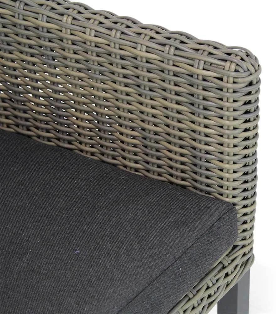 Tuinset 4 personen 180 cm Wicker Taupe Garden Collections Oxbow/Forest
