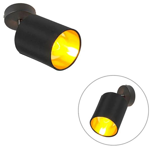 Stoffen Moderne Spot / Opbouwspot / Plafondspot zwart - Lofty Modern E14 cilinder / rond rond Binnenverlichting Lamp