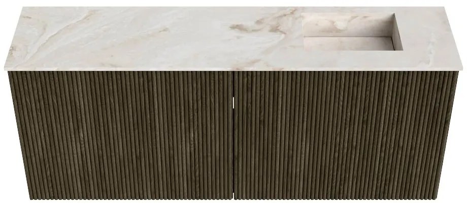 Mondiaz Joya DLux 100cm toiletmeubel shadow met wastafel faye rechts 1 kraangat frappe
