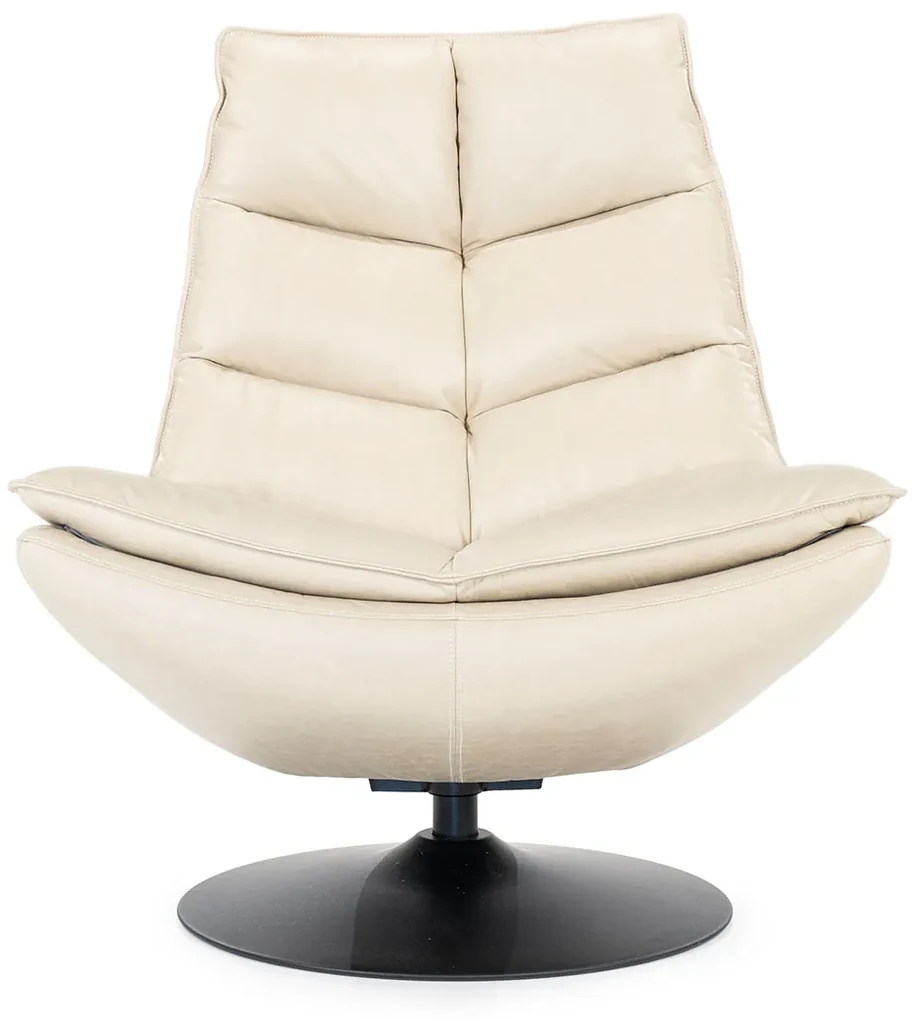 Eleonora Sven Draaifauteuil Beige Leder