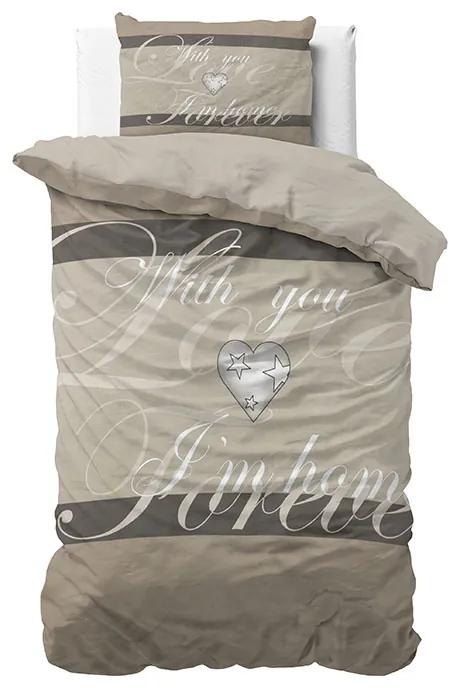 DreamHouse Bedding With You - Antraciet 1-persoons (140 x 220 cm + 1 kussensloop)
