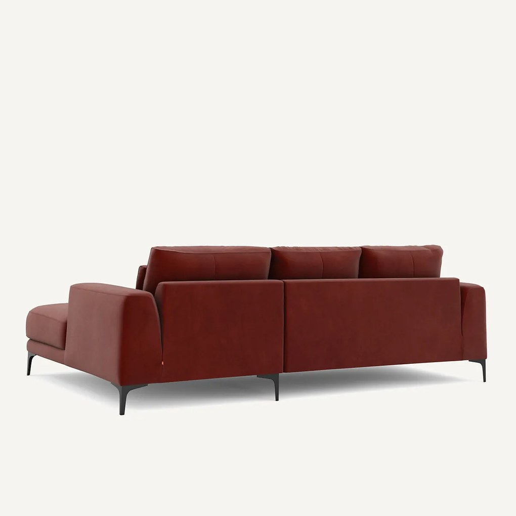 Linkse hoekbank fluweel, Marsile