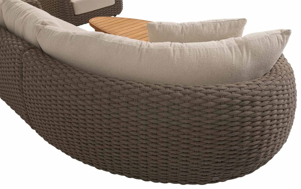 4 Seasons Outdoor Maxime chaise loungebank terre LoungebankLoungeset   bruin weerbestendig