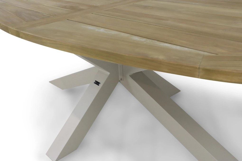 Tuinset 6 personen 240 cm Aluminium Zand/Beige Lifestyle Garden Furniture Fiora/Brookline