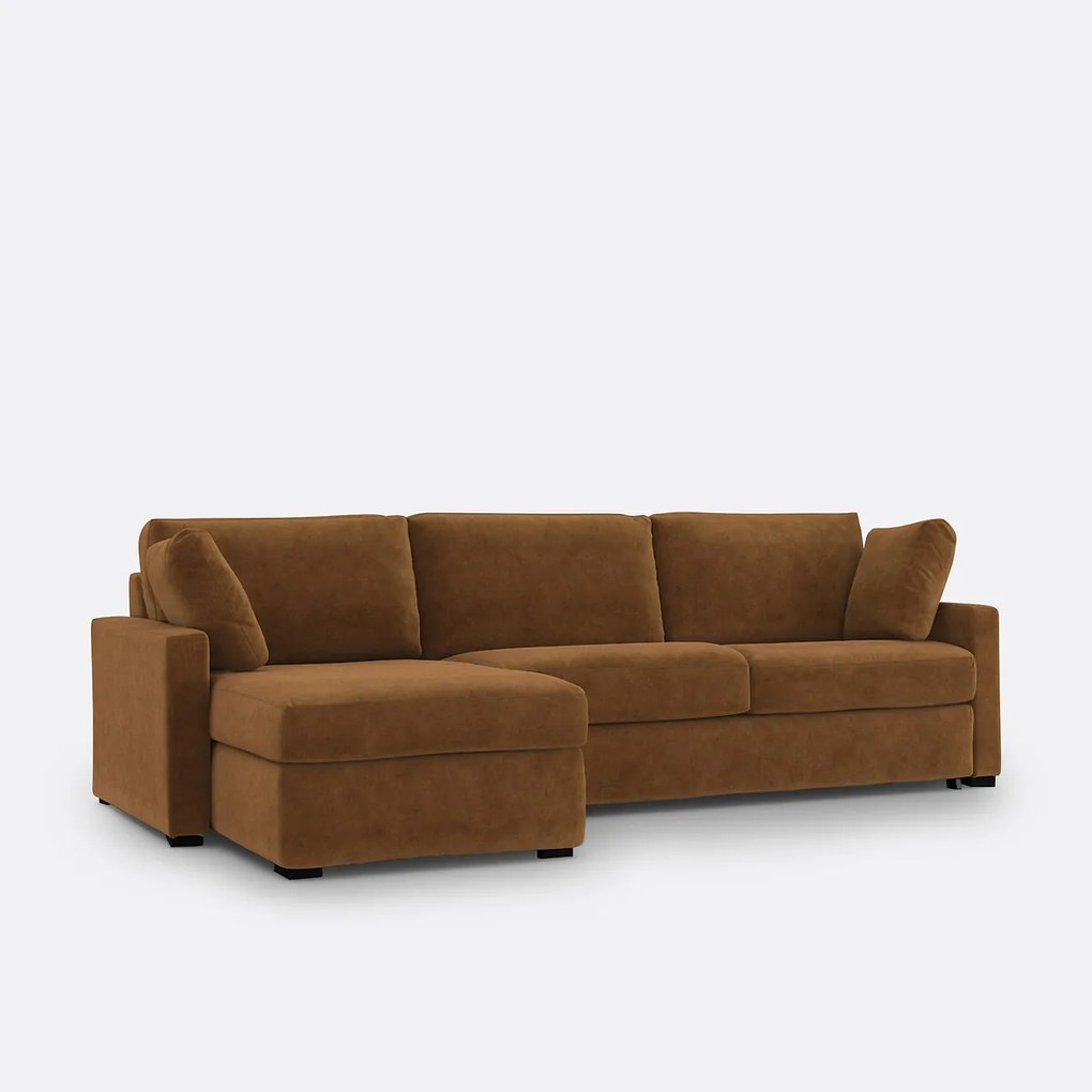 4-zits hoekbank, omvormbaar, fluweel, schuim, TIMOR