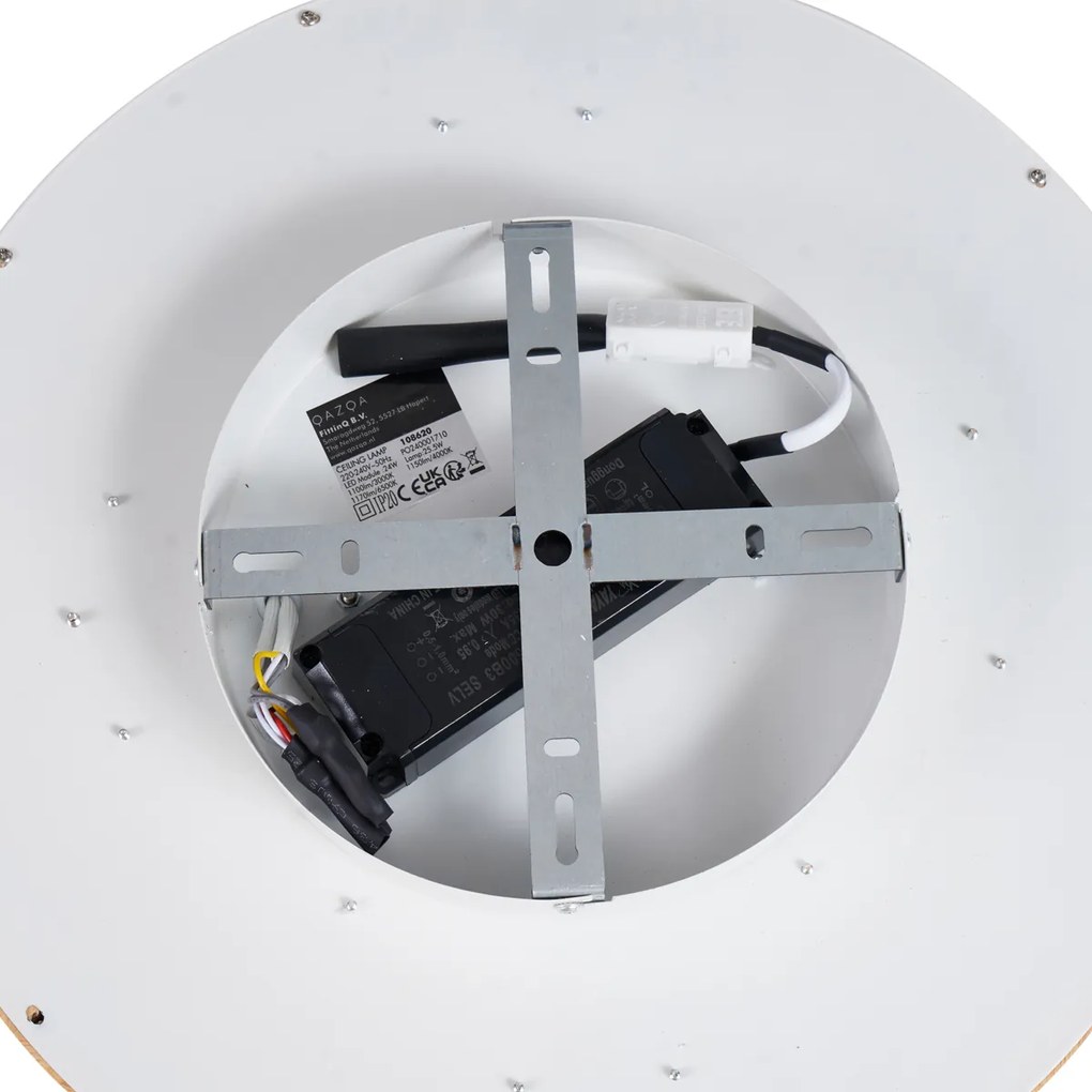 Scandinavische plafondlamp hout 40cm incl. LED dimbaar - Pecker