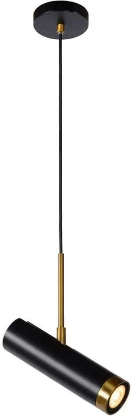 Lucide hanglamp Selin - zwart/geelkoper - 155x10 cm - Leen Bakker