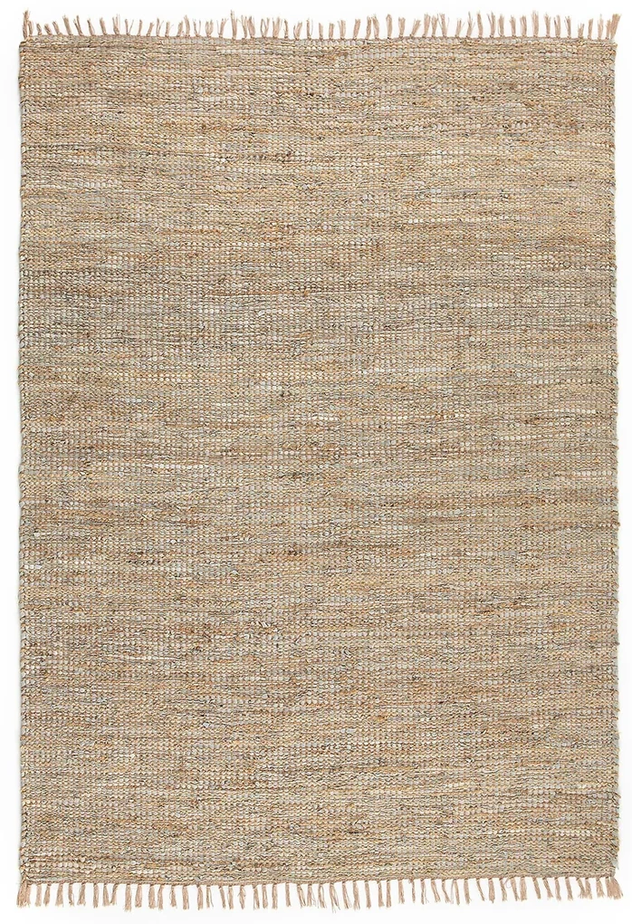 Vloerkleed in jute en leer, Aidas