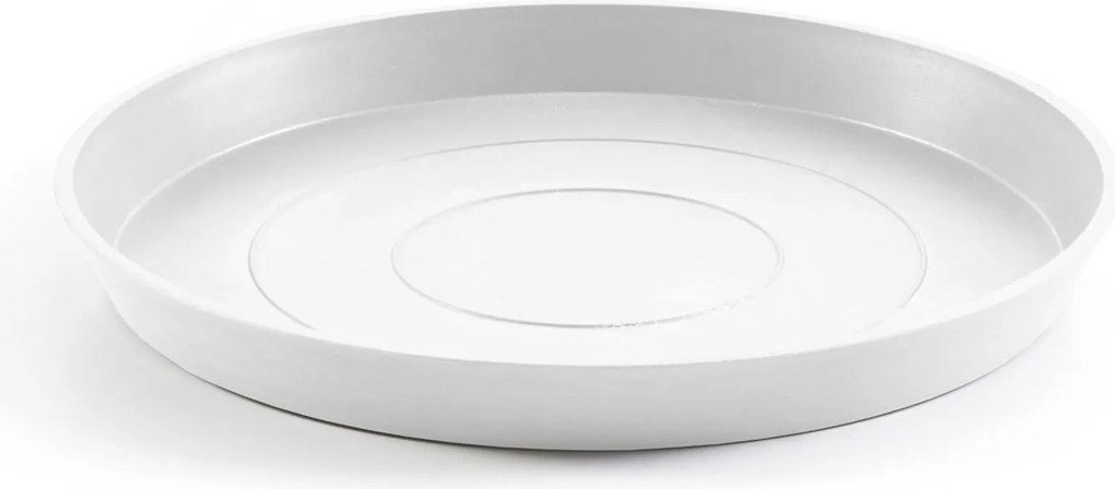 Ecopots onderschotel met waterreservoir- Rond - Pure White - Diameter 50,5 x H3,5 cm