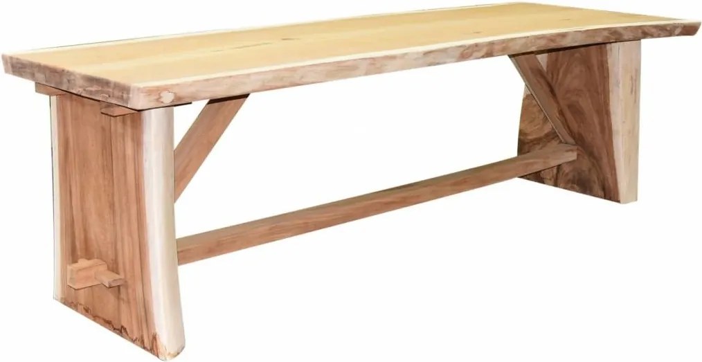 Boomstamtafel 400x120xH77,5 cm - bladdikte 10 cm geschoord