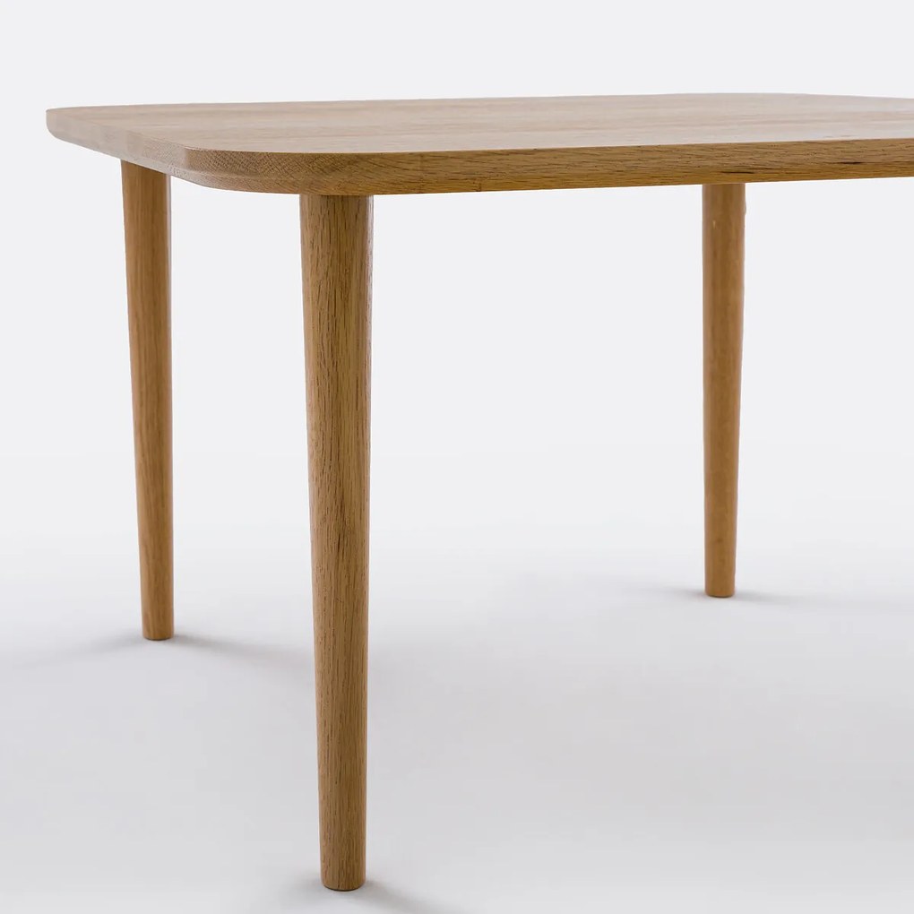 Vierkante salontafel in massief eik, B66 cm, Crueso