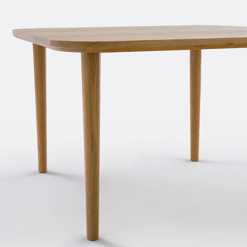 Vierkante salontafel in massief eik, B66 cm, Crueso