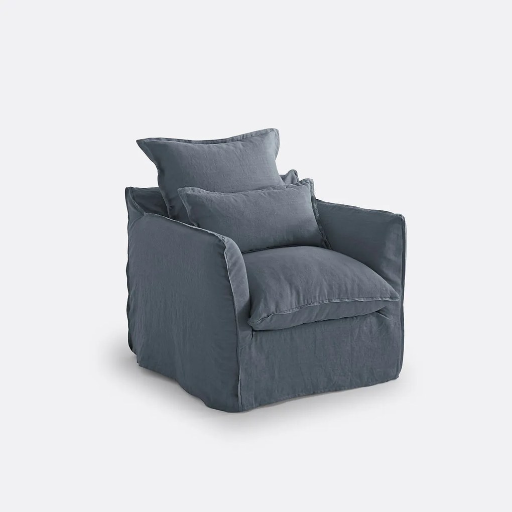 Fauteuilhoes in linnen Odna