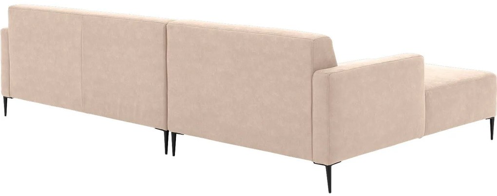 Goossens Key West beige, micro leer, 3-zits, modern design