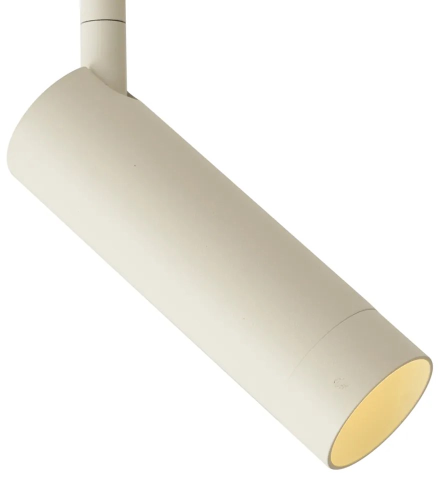 Moderne spot beige met wit voor railsysteem 1-fase GU10 35mm - Slimline Uzzy