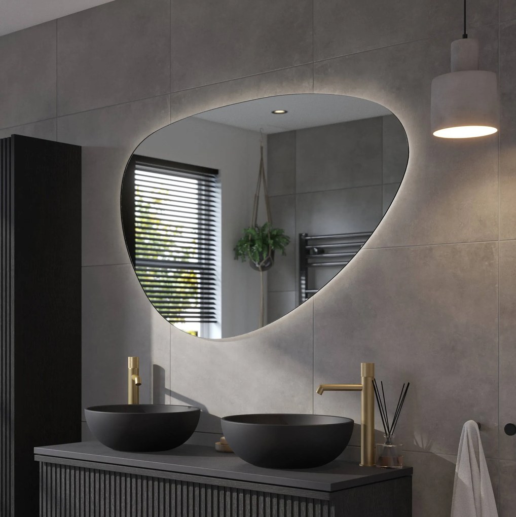 Ben Organic organische spiegel met LED verlichting en anti-condens 120x80cm