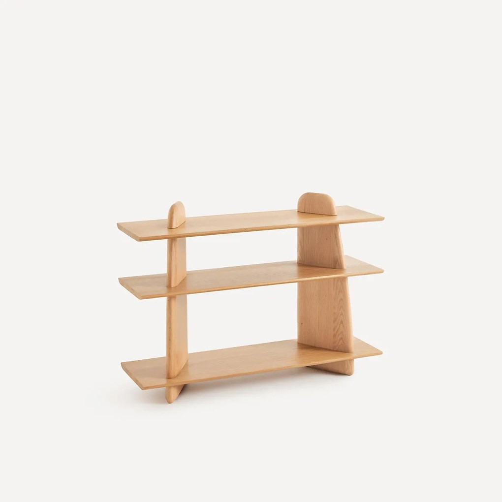Lage massief eiken boekenkast, klein model, ILOSS