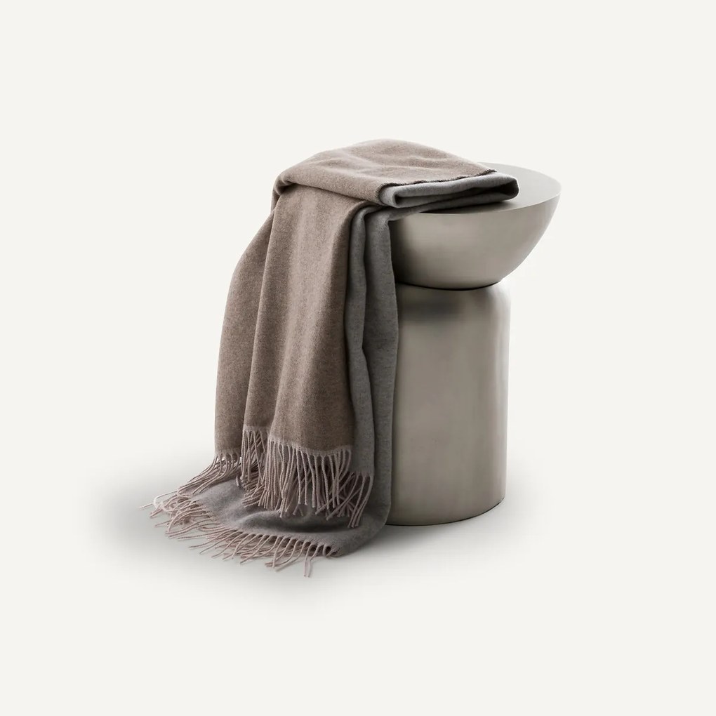 Plaid met franjes in kasjmier en zuiver wol, Alya