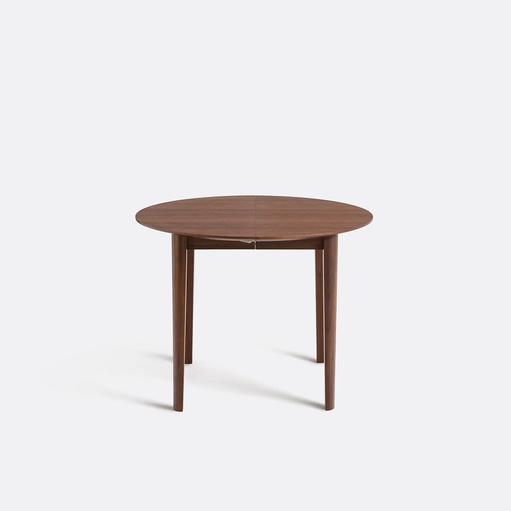 Verlengbare tafel van notenhoutfineer, 4 tot 8 personen Tioga