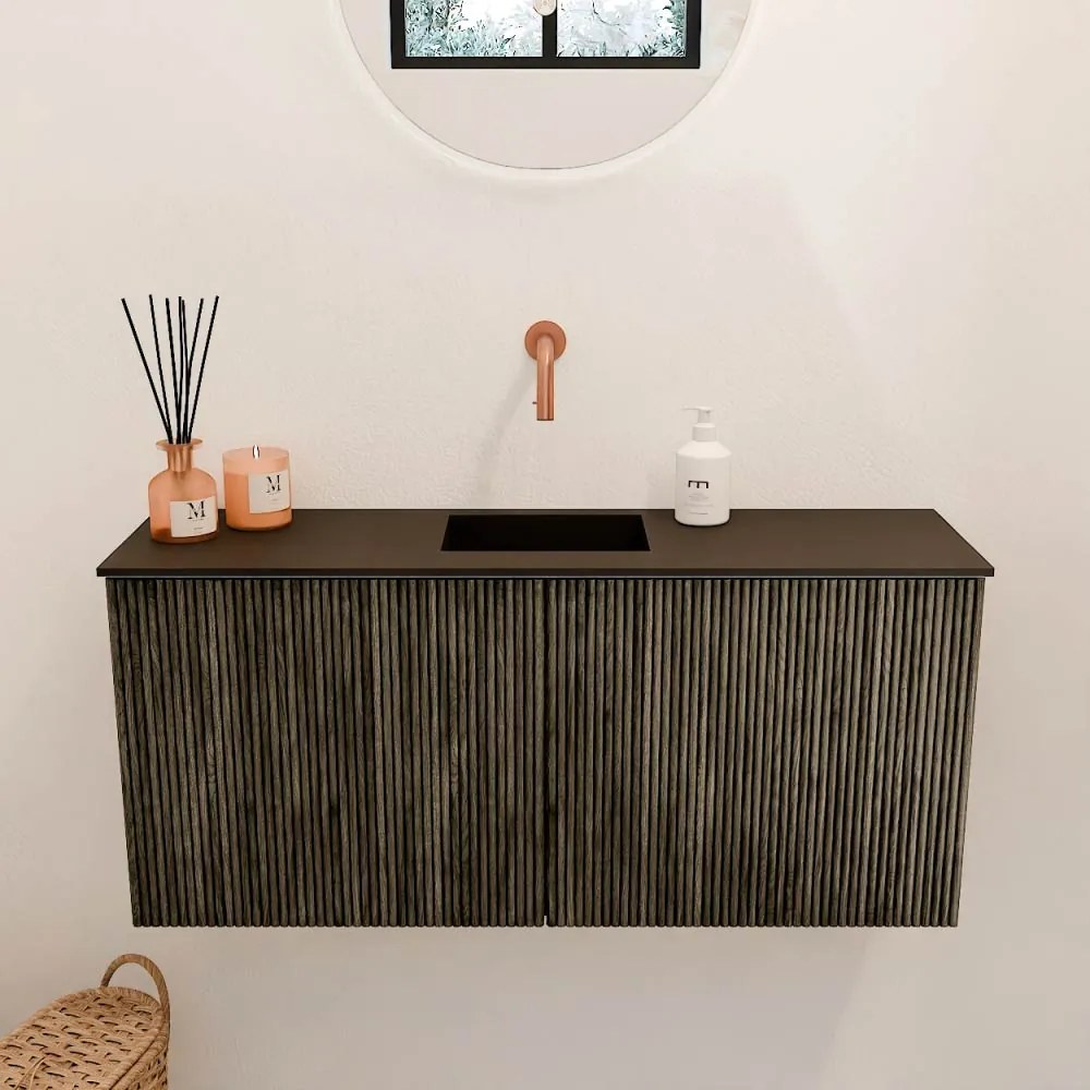 Mondiaz Joya 90cm toiletmeubel shadow met wastafel faye midden zonder kraangat urban