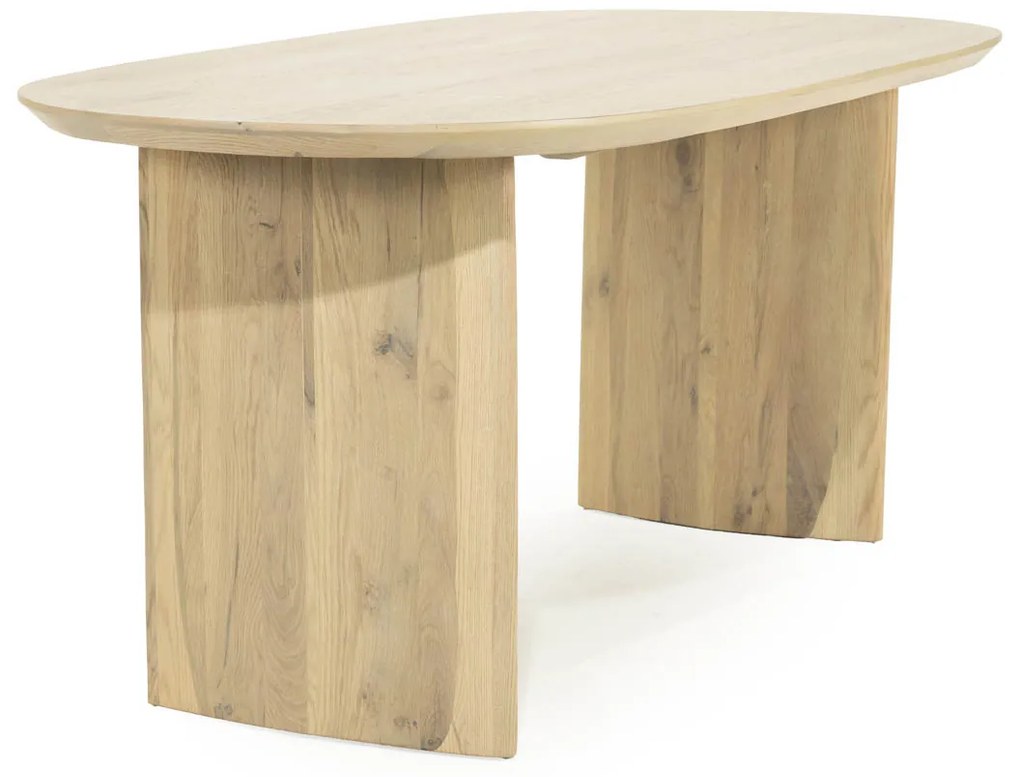 Eleonora Dex Eiken Eettafel Ovaal Naturel 180x90 Cm - 180 X 110cm.