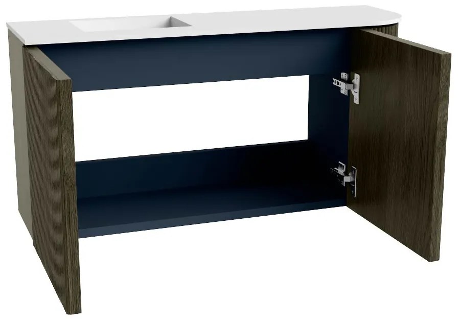 Mondiaz Joya 80cm toiletmeubel ronding rechts shadow met wastafel faye links 1 kraangat talc