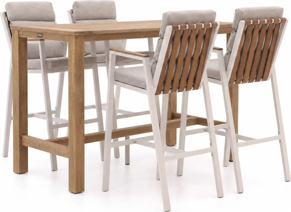 Barset Bellagio  | 4 personen teakhout | Tuinset stapelbaar | 5-delig | Kees Smit Tuinmeubelen