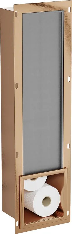 Mexen X-Wall-B toiletrolhouder, geborsteld koper - 19C5