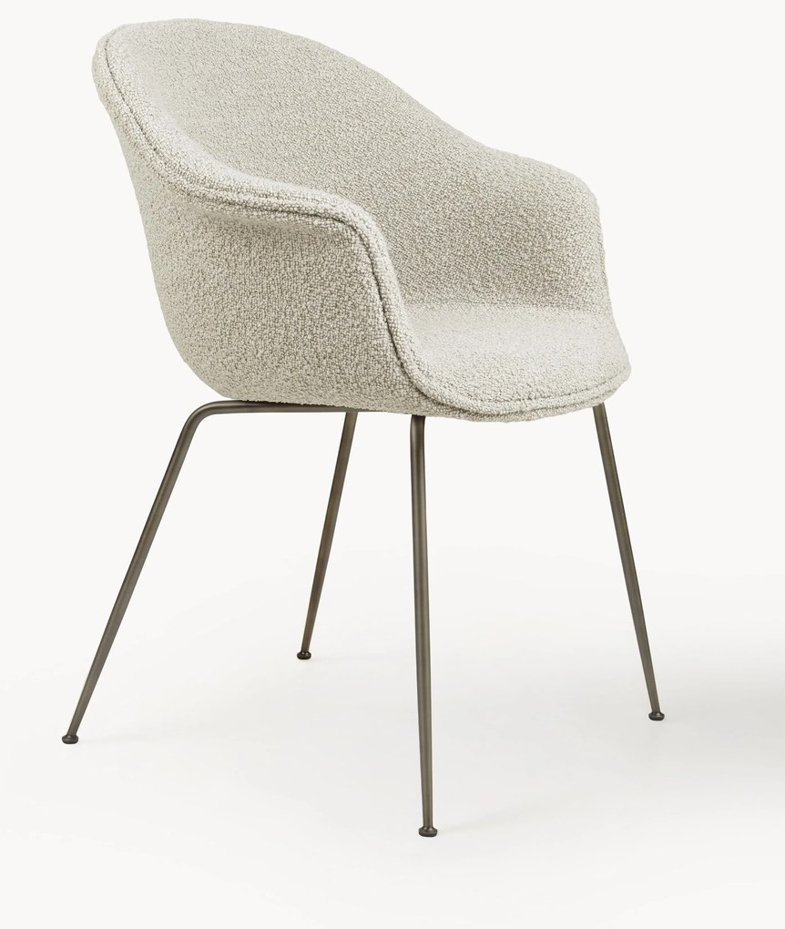 Armstoel Bat van bouclé