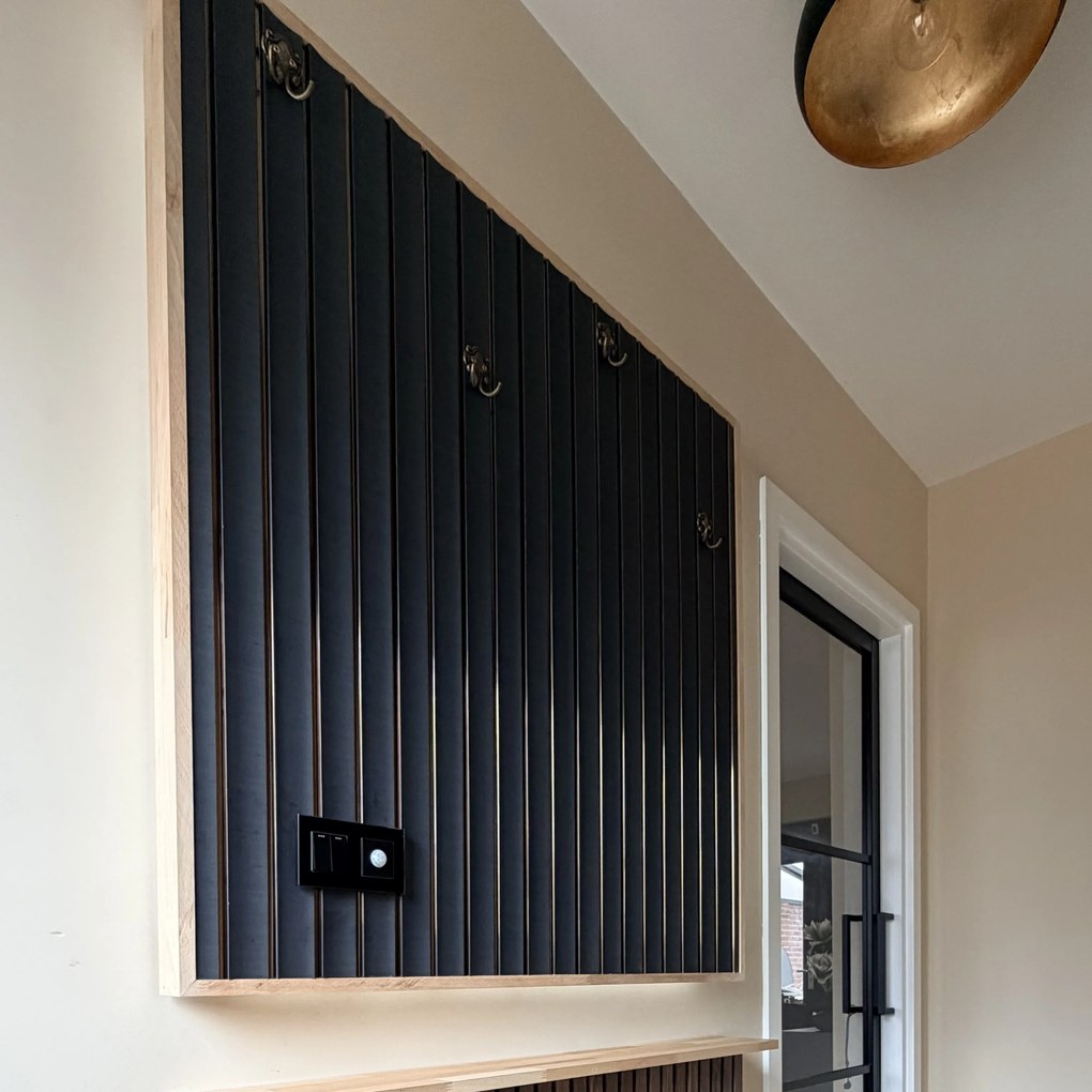 Wandpaneel Grace Antraciet 260x12cm - 260 cm x 12 cm x 1.2 cm | 1.2 kg | Paneli akoestische wandpanelen - AKU Wandpanelen