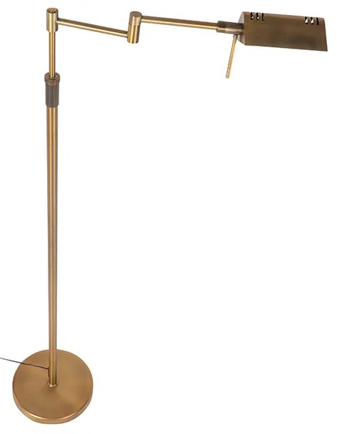 Design vloerlamp brons incl. LED met touch dimmer - Notia