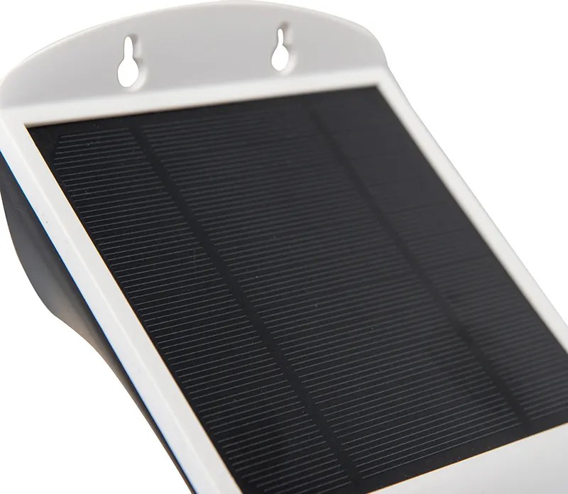 Buiten wandlamp wit 21,5 cm met dimlicht en sensor op solar - Daya