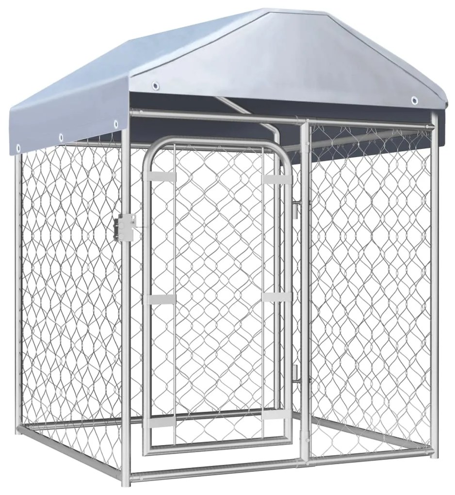 vidaXL Hondenkennel voor buiten met dak 100x100x125 cm