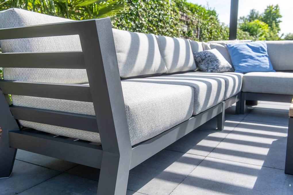 Hoek loungeset 6 personen Aluminium Grijs 4 Seasons Outdoor Meteoro