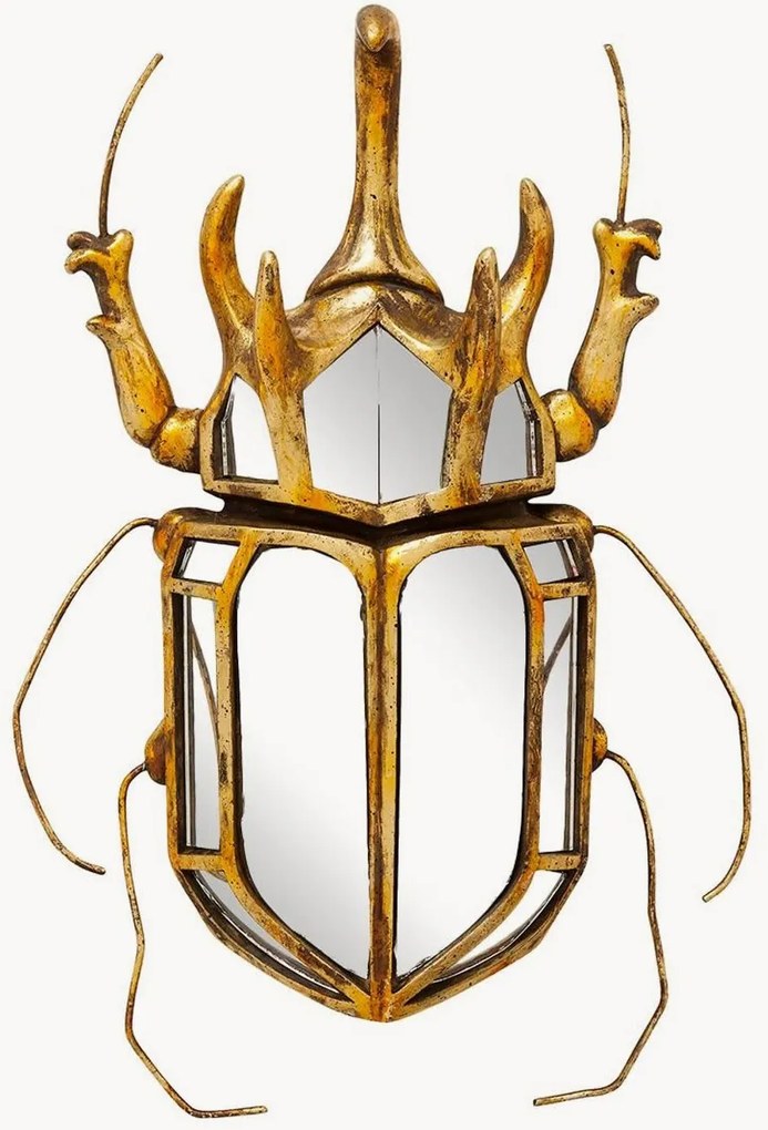 Handgemaakte wanddecoratie Beetle van spiegelglas