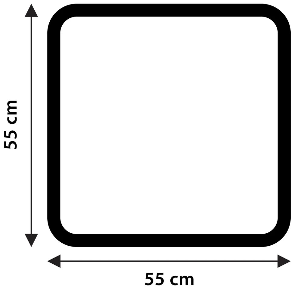 Differnz Tutus douche inlegmat 55x55cm wit