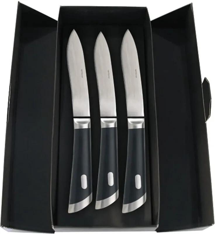 Special Knife roestvrij staal 18/10 set 3 steakmessen T-Bone 25,6 cm, glad lemmet, zwart, 29 x 13 x 6 cm, 3 stuks