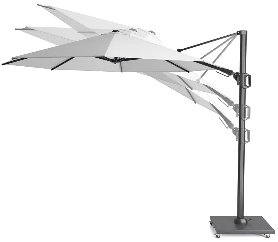 Platinum Challenger Zweefparasol T2 premium - 3,5 m. rond - Champagne Teak