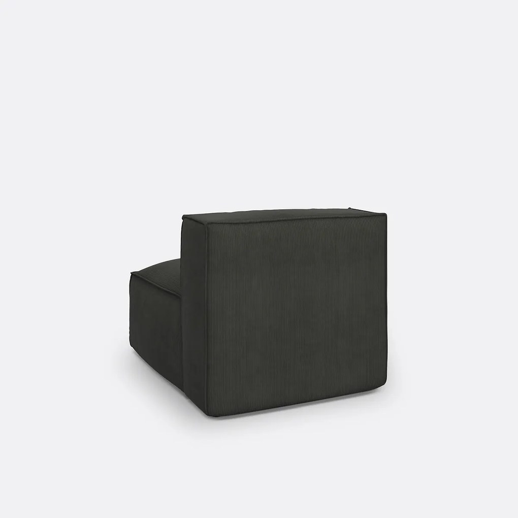 Modulaire comfortzetel in geribd fluweel, Seven