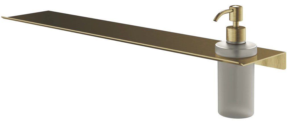 Hotbath &More zeepdispenser glas voor planchet messing geborsteld PVD