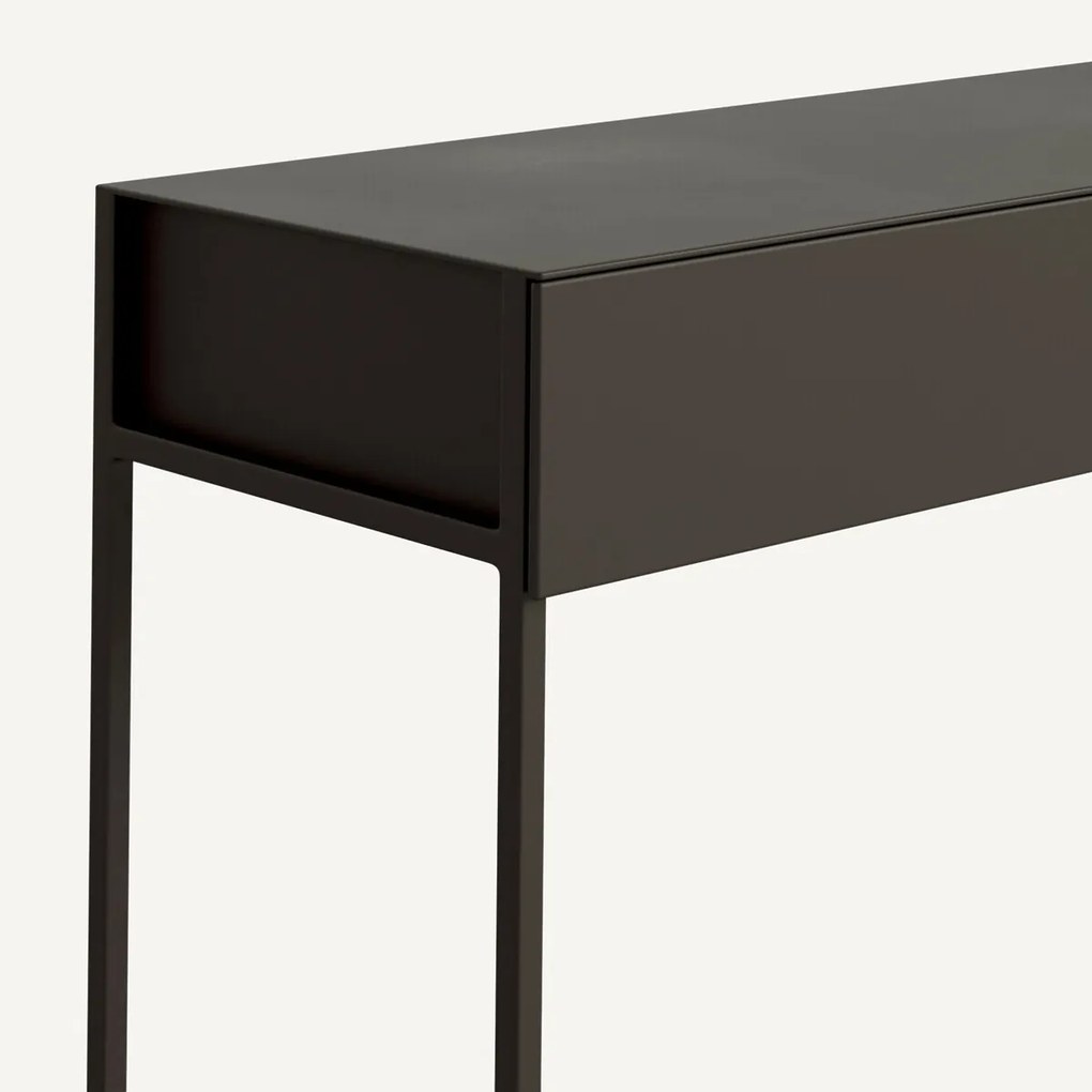 Wandtafel dubbel plateau, staal, used effect, Fébée