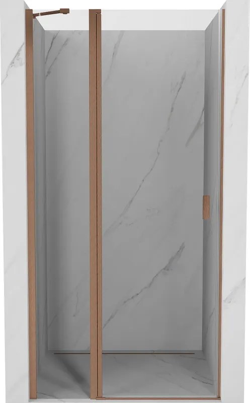 Mexen Mist draaideur douchedeur 80 cm, transparant, geborsteld koper - 8A4-080-000-65-00