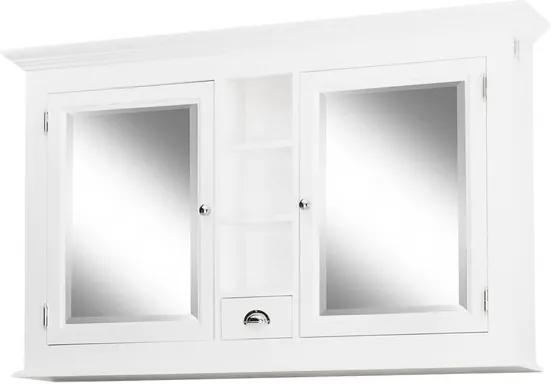 Van Heck Traditional spiegelkast 163.5x93x22.2cm 1 lade 2 deuren Massief hout en enkele delen MDF wit FT160SPK-MP150