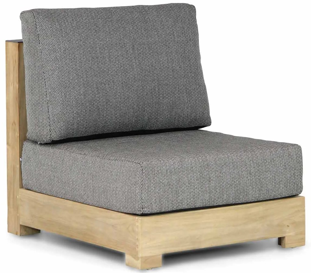 Chaise Loungeset Teak Old teak greywash 3 personen Santika Furniture Santika