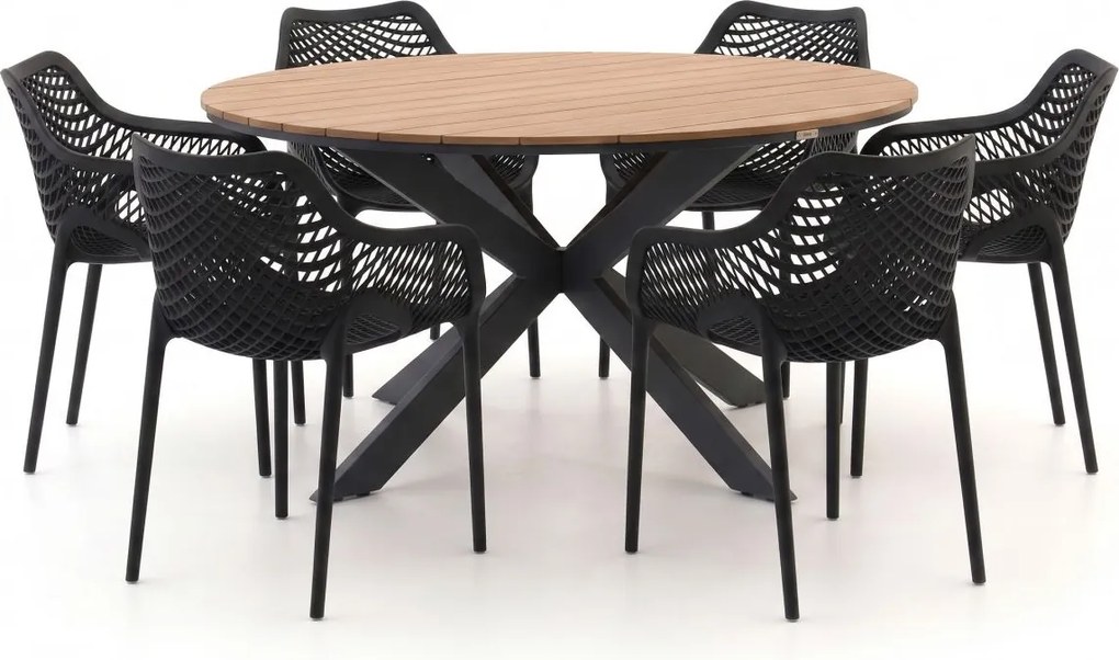 + 10% kassakorting | Diningset Forza  | 6 personen polywood | Tuinset stapelbaar | 7-delig | Kees Smit Tuinmeubelen