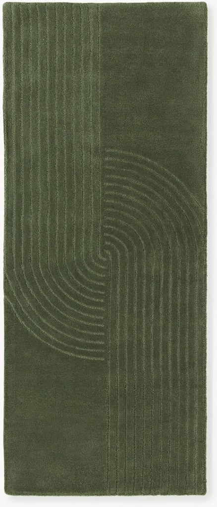 Handgetuft wollen loper Mason