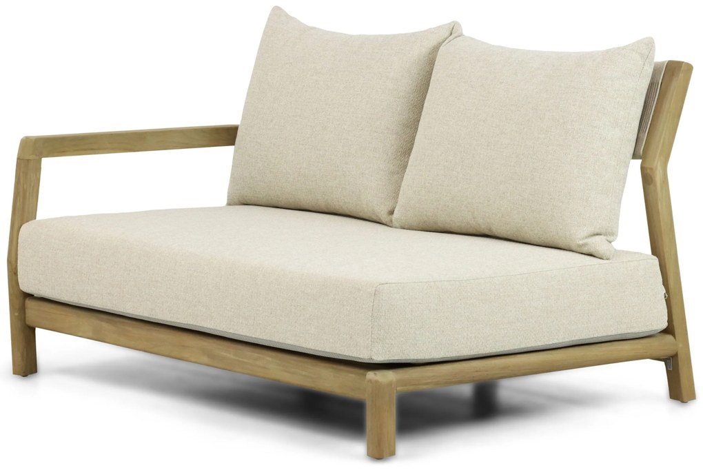 Hoek loungeset 5 personen Teak Old teak greywash  Santika Furniture Santika