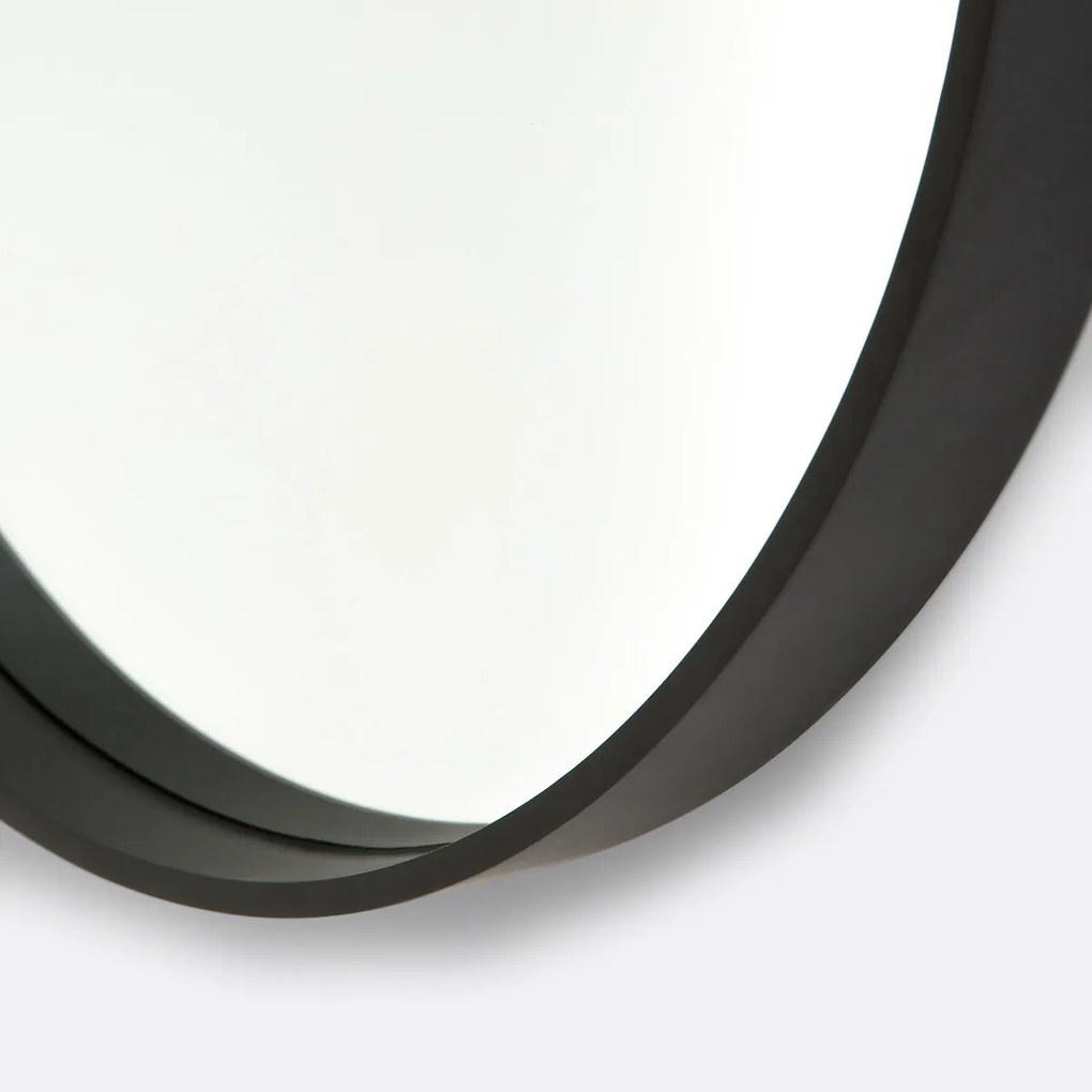 Ronde spiegel, zwart Ø55 cm, Alaria