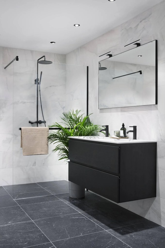 Saqu Letto spiegelverlichting LED inclusief trafo 30cm Zwart